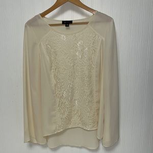 Ivory Lace Overlay Blouse